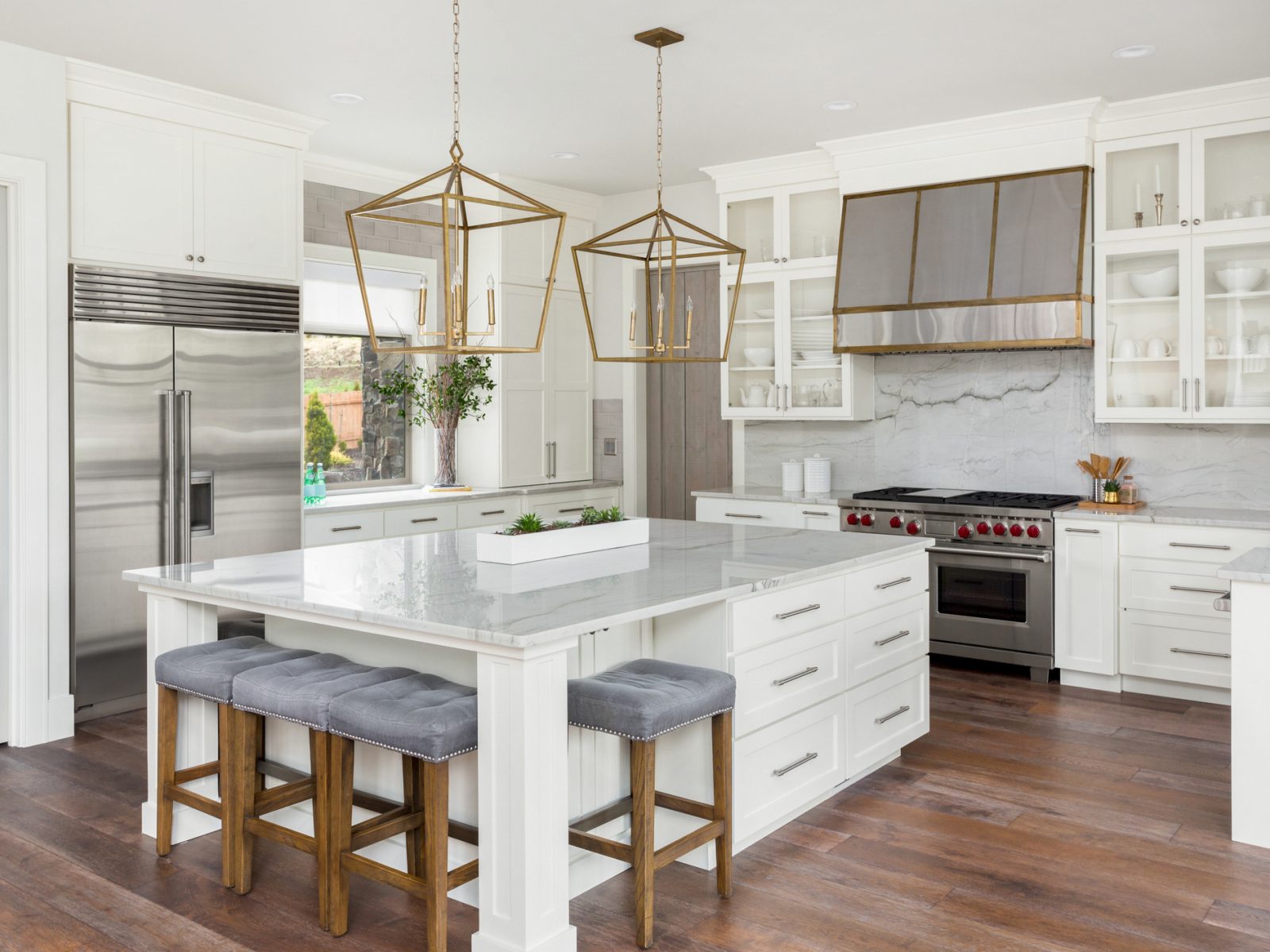 kitchen in newly constructed luxury home